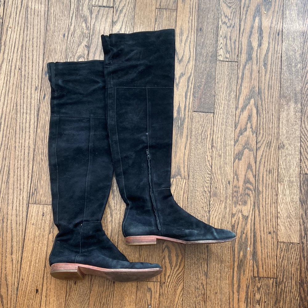 Loeffler Randall Black Leather Suede Boot